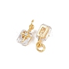 Brass Pave Cubic Zirconia Pendants KK-H078-33G-02-2