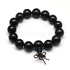 Ebony Wood Stretch Bracelets BJEW-R059-15mm-02-2