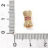 Brass Micro Pave Clear Cubic Zirconia With Real 18K Gold Plated KK-S394-04-3