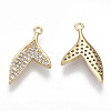 Brass Micro Pave Cubic Zirconia Pendants KK-N232-23G-NF-1