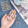 24Pcs 4 Style Tibetan Style Alloy Chandelier Component Links FIND-AR0003-56-3