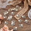 60Pcs Wood Pendants WOOD-FH0002-30A-4