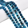 Dyed Natural Agate Beads Strands G-T141-14B-2