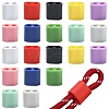 40Pcs 10 Colors ABS Plastic Slide Charms MACR-CJ0002-47-1