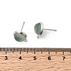 Brass Glass Stud Earrings KK-F916-05P-3