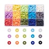 15 Colors Handmade Polymer Clay Beads CLAY-X0011-02A-1