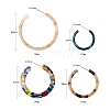 4Pairs 4 Style Cellulose Acetate(Resin) Half Hoop Earrings for Women EJEW-FS0001-02-2