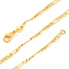 2mm Rack Plating Brass Figaro Chain Necklaces for Women Men MAK-L044-34G-4