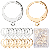SUNNYCLUE 80Pcs 2 Colors 304 Stainless Steel Leverback Earring Findings STAS-SC0004-60-1