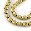 Electroplated Matte Non-magnetic Synthetic Hematite Beads Strands G-R259-48-2