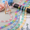 5Strands 5 Colors Transparent Acrylic Handmade Curb Chain AJEW-TA0001-15-8
