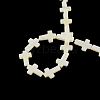 Cross Natural Sea Shell Beads Strands X-SSHEL-F290-17-2