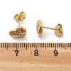 Rack Plating Brass Micro Pave Clear Cubic Zirconia Stud Earrings EJEW-K299-01G-X-5