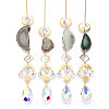 Brass & Crystal Suncatchers LS-HJEW-G018-04B-G-5
