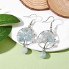 Natural Aquamarine Dangle Earrings EJEW-JE05747-05-2