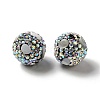 Polymer Clay Rhinestone Beads RGLA-D050-02B-3