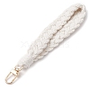 Handmade Macrame Cotton Threads Wrist Strap Pendant Decoration HJEW-JM02624-02-4