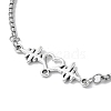 Adjustable 304 Stainless Steel Box Chain Slider Bracelets BJEW-JB10218-3