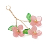 Plastic with Acrylic & Copper Wire Pendants PALLOY-JF03601-05-3