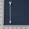Brass Micro Pave Clear Cubic Zirconia Chain Extender KK-G491-52B-S-2