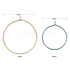 40Pcs 2 Style Ion Plating(IP) 304 Stainless Steel Hoop Earrings Findings STAS-LS0001-47MC-3
