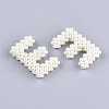 Handmade ABS Plastic Imitation Pearl Woven Beads FIND-T039-18-E-3
