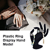 Flocking and Plastic Finger Ring Display Stands RDIS-WH0007-09-3