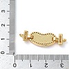 Rack Plating Brass Micro Pave Clear Cubic Zirconia Heart Connector Charms KK-K385-99G-4