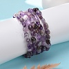 Natural Amethyst Stretch Beaded Bracelets BJEW-K213-C22-2