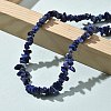 Natural Lapis Lazuli Chip Beaded Necklaces for Men Women NJEW-G159-01Y-1