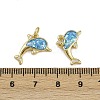 Brass Micro Pave Cubic Zirconia Enamel Pendants KK-L249-04G-03-3