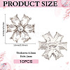 10Pcs 1-Hole Alloy Shank Buttons BUTT-MA0001-10B-2