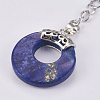 Natural Lapis Lazuli Keychain KEYC-P041-D12-3