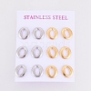 304 Stainless Steel Stud Earrings EJEW-I235-10-2