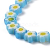 Handmade Millefiori Glass Bead Strands LAMP-J035-6mm-09-4