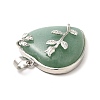 Heart Natural Green Aventurine Pendants GP356-2-3