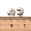 304 Stainless Steel Crimp Beads Covers X-STAS-P239-34P-05-3
