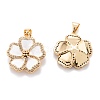 Real 18K Gold Plated Brass Micro Pave Clear Cubic Zirconia Beads Pendant ZIRC-M114-32G-C-2