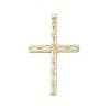 Real 18K Gold Plated Brass with Glass Pendants KK-A209-05E-G-1