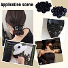 4Pcs 2 Colors Flower Velvet with Rhinestone Shoe Decorations DIY-FG0006-43-6