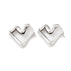 Heart Rack Plating Brass Hoop Earrings for Women KK-Z038-21P-1