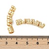 Brass Curved Tube Beads KK-P283-11G-3