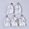 Carved Natural Quartz Crystal Pendants G-N0327-002M-1