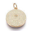 Brass Enamel Pentacle Pendants KK-O113-05B-G-2