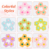   80Pcs 8 Colors  Resin Cabochons CRES-PH0001-04-4