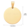 Ion Plating(IP) 304 Stainless Steel Pendants LS-STAS-I311-05A-G-2