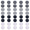 40Pcs 4 Colors Resin Rhinestone Beads RESI-ME0001-06-1