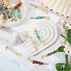 24Pcs 12 Style Alloy and Natural & Synthetic Gemstone Pendant Decorations HJEW-CA00052-4