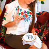 3Pcs 3 Style Vase & Flower Pattern DIY Display Decoration Embroidery Beginner Kit DIY-TA0006-16-8