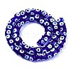 Handmade Evil Eye Lampwork Beads Strands LAMP-WH0006-05B-2